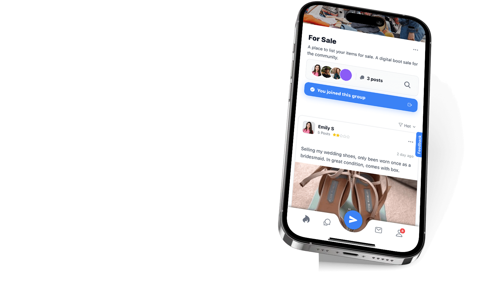 Slough App on iPhone — profile
